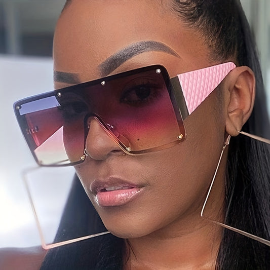 Women's Fashion Large Frame Glasses with Wide Brim