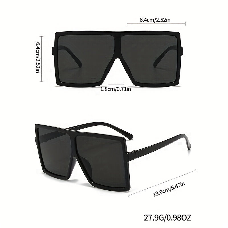 3pcs Women's Oversized Frame Combination Set of Personalized Glasses, European and American Style Women's Trendy Accessories